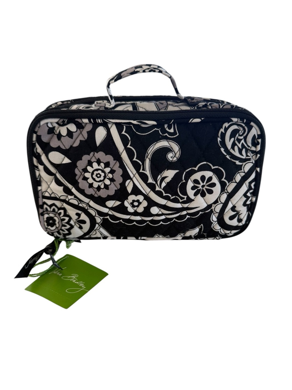 Vera Bradley Blush & Brush Cosmetics Bag Makeup Case Midnight Paisley
